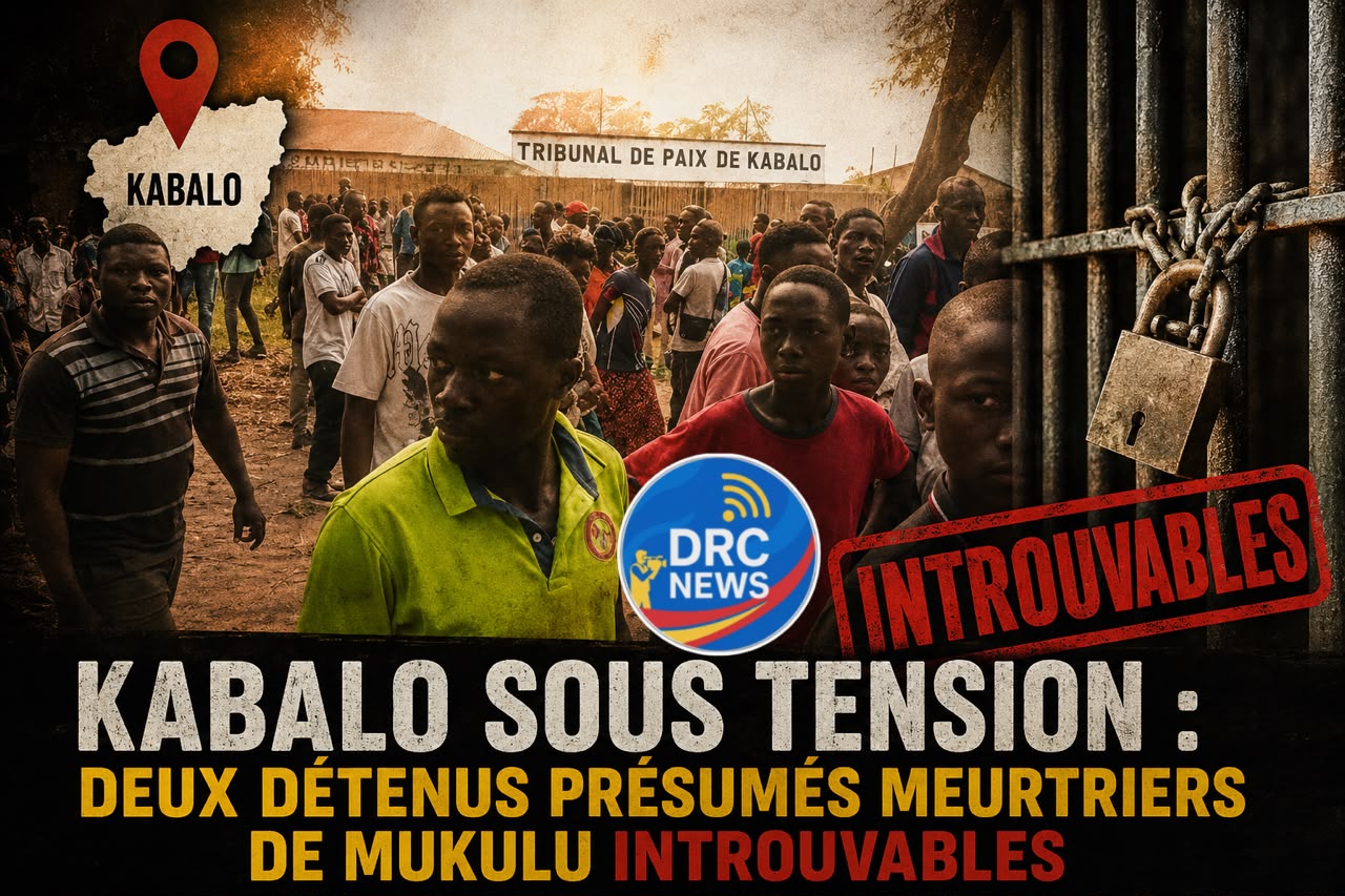 Tanganyika : Kabalo sous tension après l’évasion présumée de deux suspects dans l’affaire du meurtre de Mukulu, la colère gagne la population